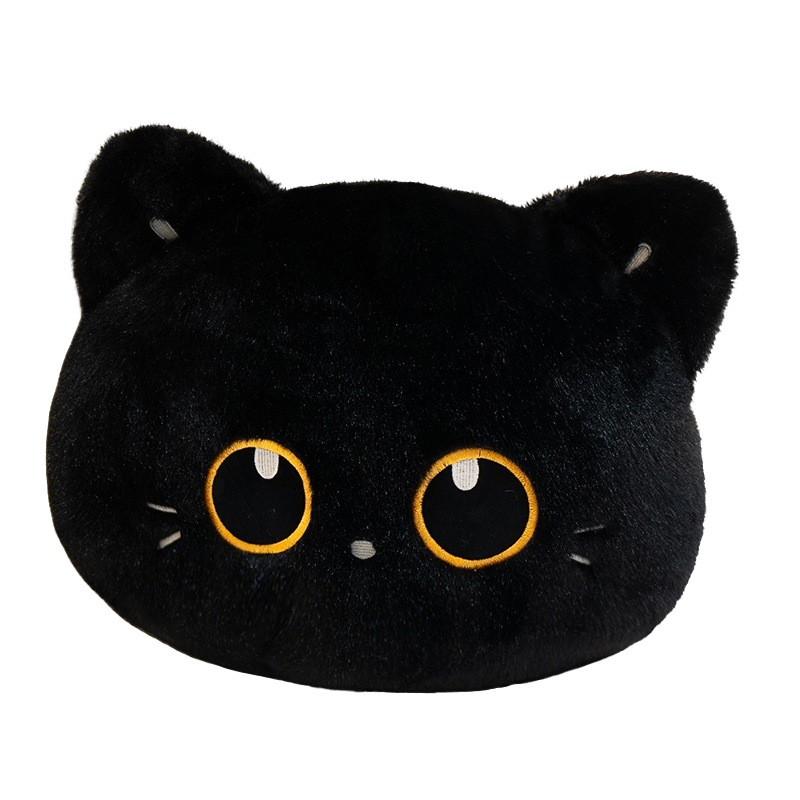 Soft Plush Cat Pillow Sleeping Hugging Decorative Stuffed Animal Toy Black Siamese Calico Kitten Cushion Bed Sofa