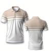 Men's Short-sleeved Polo Shirt Summer Large-size Sportswear Striped Polo Shirt Men's Fashion T-shirt Casual Short-sleeved Pol