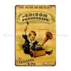Edison Phonograph Vintage Bildliche Werbeanzeige Druck Metallschild Plaketten Eisen Wohnzimmer Rostiges Wandschild Blechschild Poster
