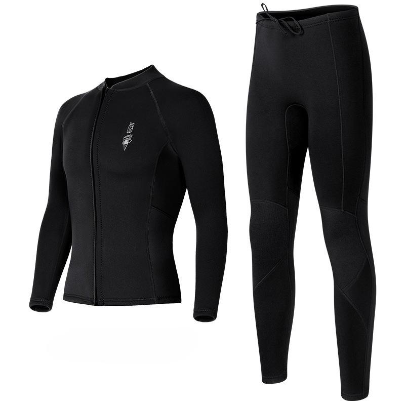 3mm Wetsuits for Men Women Long Sleeve Thermal Diving Suit Top Pants Snorkeling Surfing Swimwear