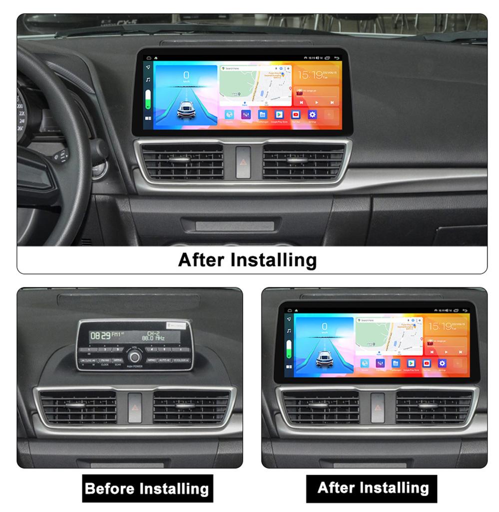 12.3" Android 10 Car Stereo Radio GPS NAVI Build-in Carplay DSP For Mazda 3 Axela 2015-2019
