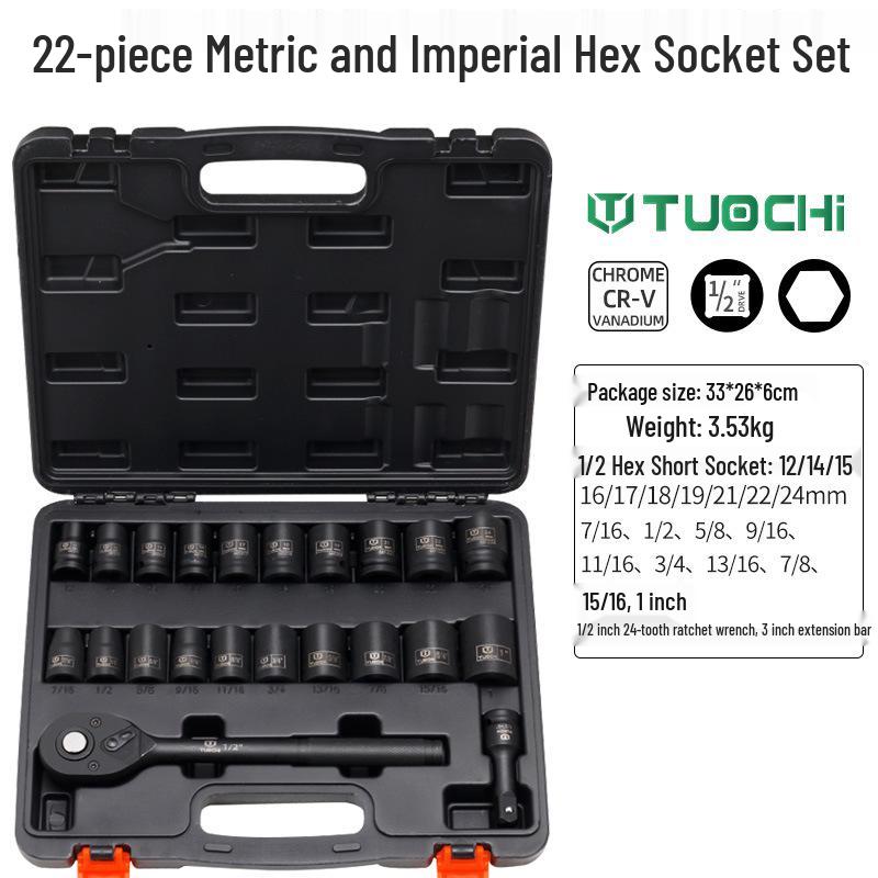 22-Piece Imperial Electric Wrench and Socket Set