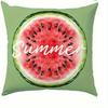 Sweet Watermelon Slices Pattern Doublesided Printed pillow cover Short plush Suitable living rooms sofas throw cushion cover