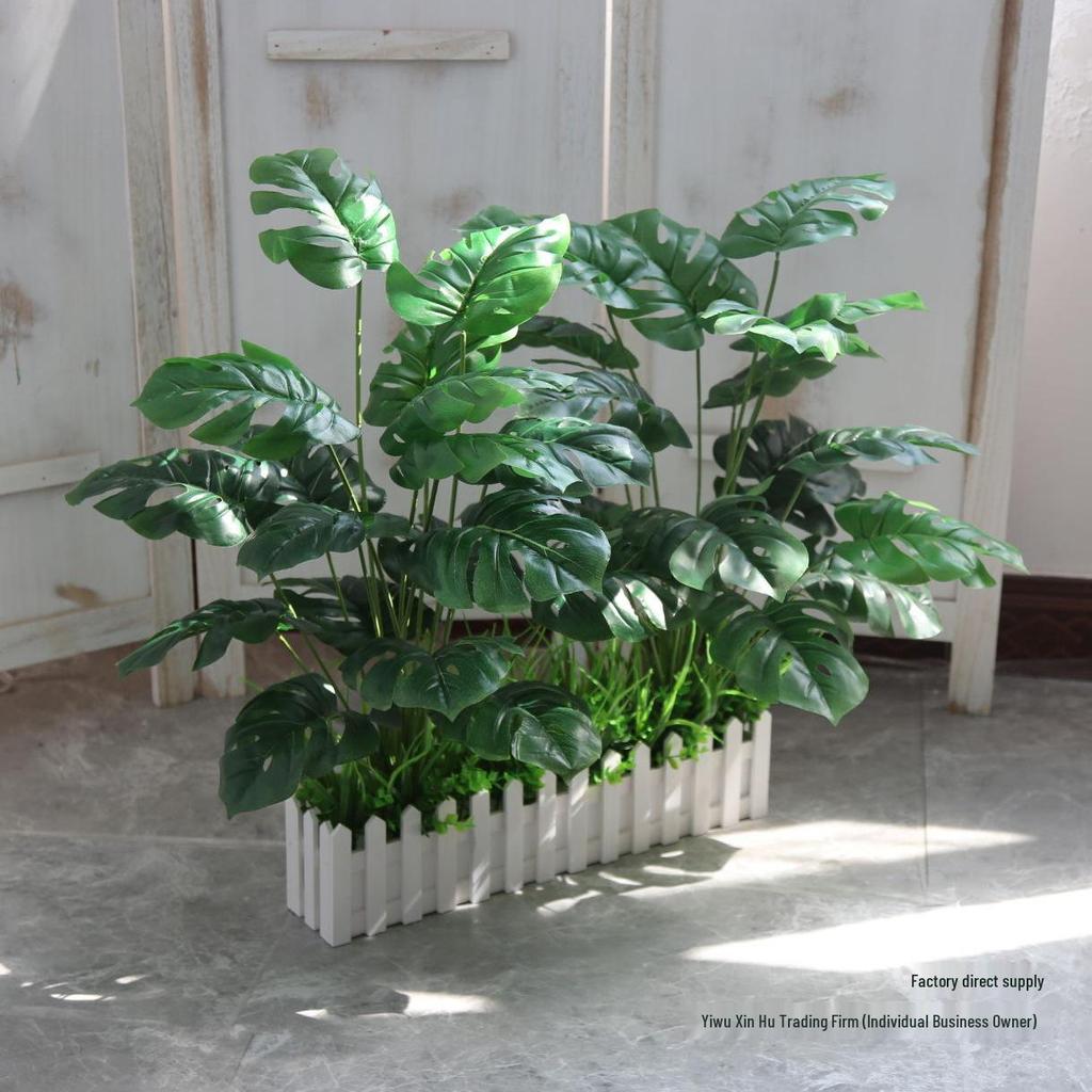 Large Floor-Standing Artificial Plants and Floral Bonsai for Corridor or Restaurant Décor