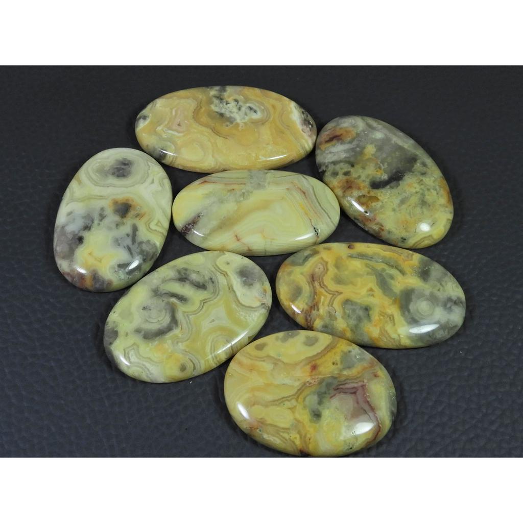 274Cts. Natural Australian Crazy Lace Agate Oval Cabochon Gemstone 07Pcs Lot C-1191