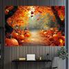 1pc2D flat banner background cloth, Halloween pumpkin, suitable for garden decoration, no power supply required——wzy
