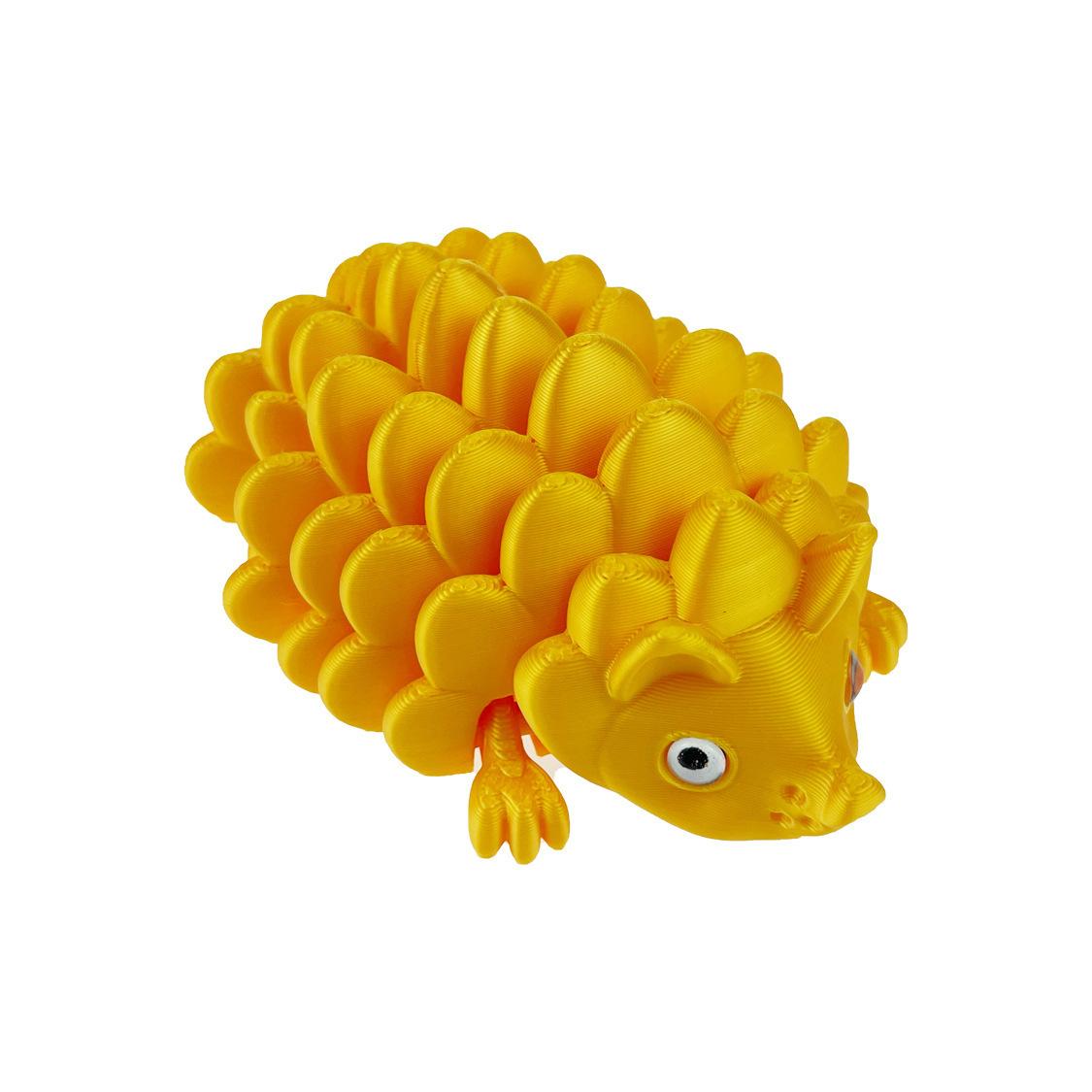 

Printing 3d Hedgehog Model Toy Laser Gradient Animal Figurine Desktop Gift Decor Yellow