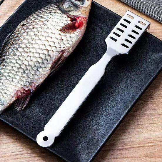 Fiskfjällare Rostfritt Stål Fiskfjällare Verktyg med Ergonomiskt Handtag Fiskfjällsborttagare Bekvämt Grepp Fiskfjällare Verktyg