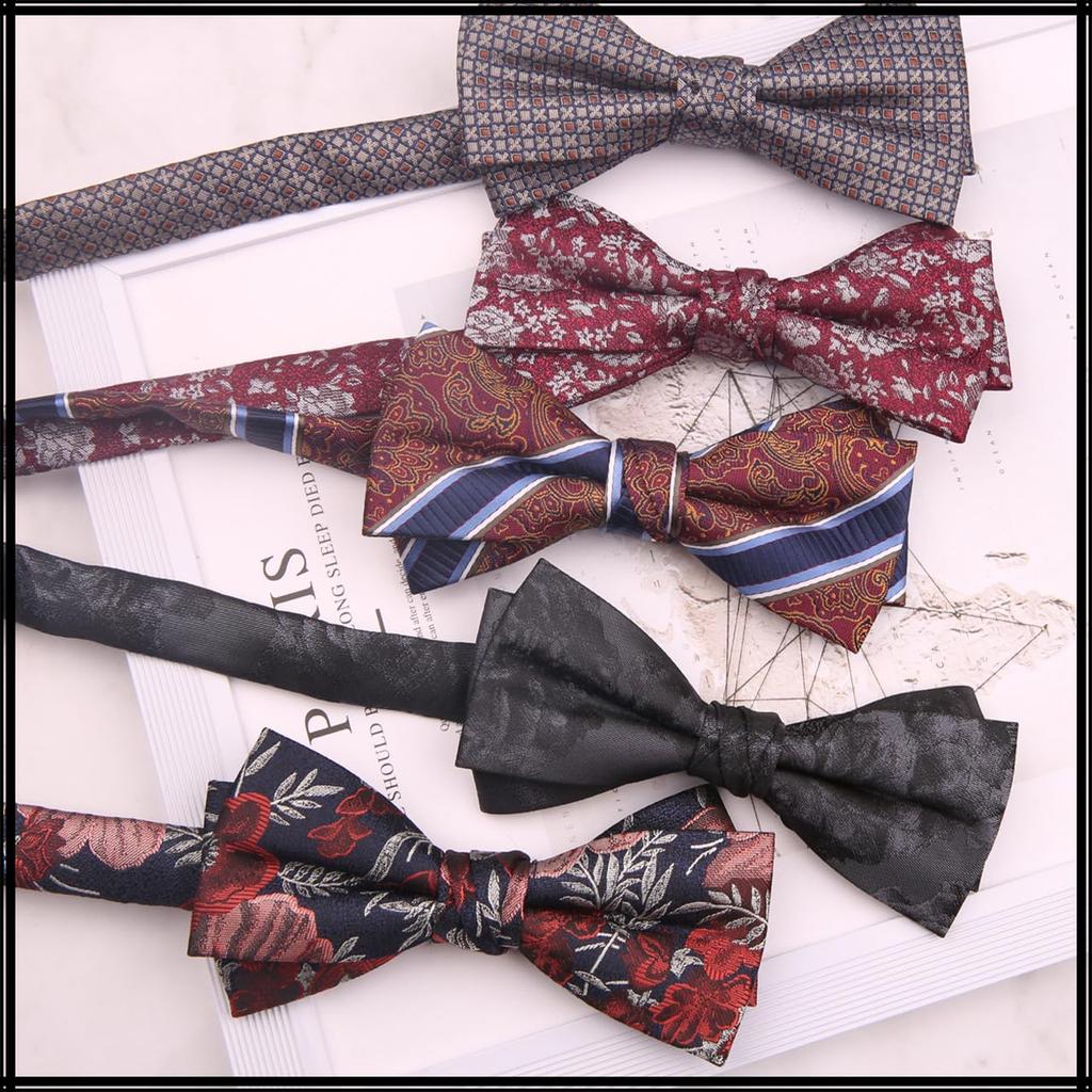 [White Fang] Polyester Bow Tie, Stylish Design, Casual, Men's & Women's NC043(A01)