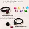 Stainless Steel Round Stone Rings Cuff for Woman Man Adjustable DIY 7pcs Stones Changable Unisex BFF Lover Couple Jewelry