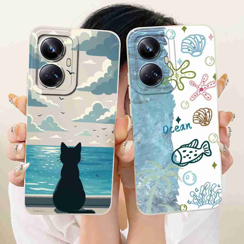 For Realme 10 Pro Plus 5G RMX3687 RMX3686 Case Fashion Painting Flower Silicone Soft Casing For Realme10 Pro+ ProPlus Back Cover