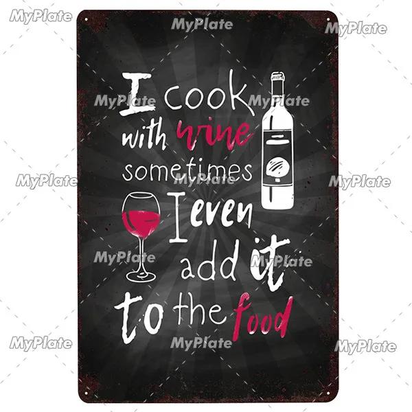WINE Metal Sign Vintage Plaque Tin Sign Plate Wall Decor For Bar Club Man Cave Wine Kiln Art Painting Alcohol Poster