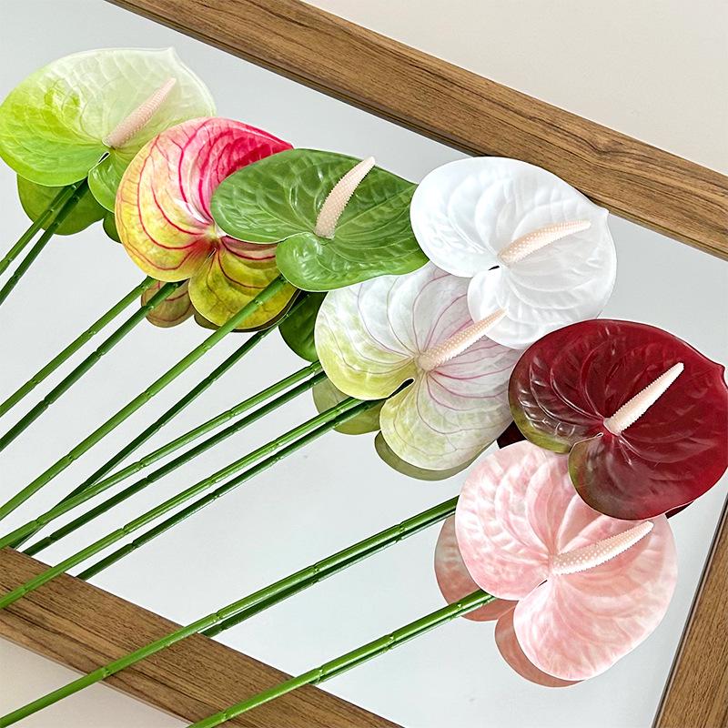 Fiore Artificiale Anthurium Rosso Flamingo Stampato in 3D per Matrimoni e Arredamento Casa