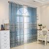 European Beaded Embroidered Sheer Curtains, for Living Room and Bedroom Decor, Elegant Floral Pattern, Light Filtering Drapes