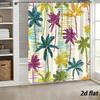 Tropical Palm Leaf Shower Curtain Waterproof Jungle Print Hawaiian Beach Style Decor Bathroom Liner Curtain Exotic Boho Design