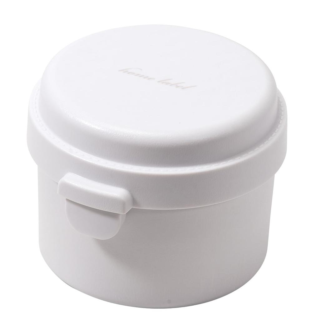 Pearl Metal Lunch with Ice W X D X 10cm Home Label Box, 600ml, Pack, 12.5cm 13.5cm H, Round, DC-6049