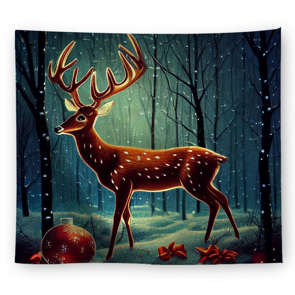 Europäische und amerikanische Weihnachten gedruckt Wandteppich Teppich Malerei Hintergrund Malerei hängenden Stoff