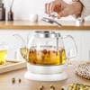 Transparenter elektrischer Wasserkocher mit großem Fassungsvermögen, automatischer Abschaltung und langem Ausguss zum Teekochen
