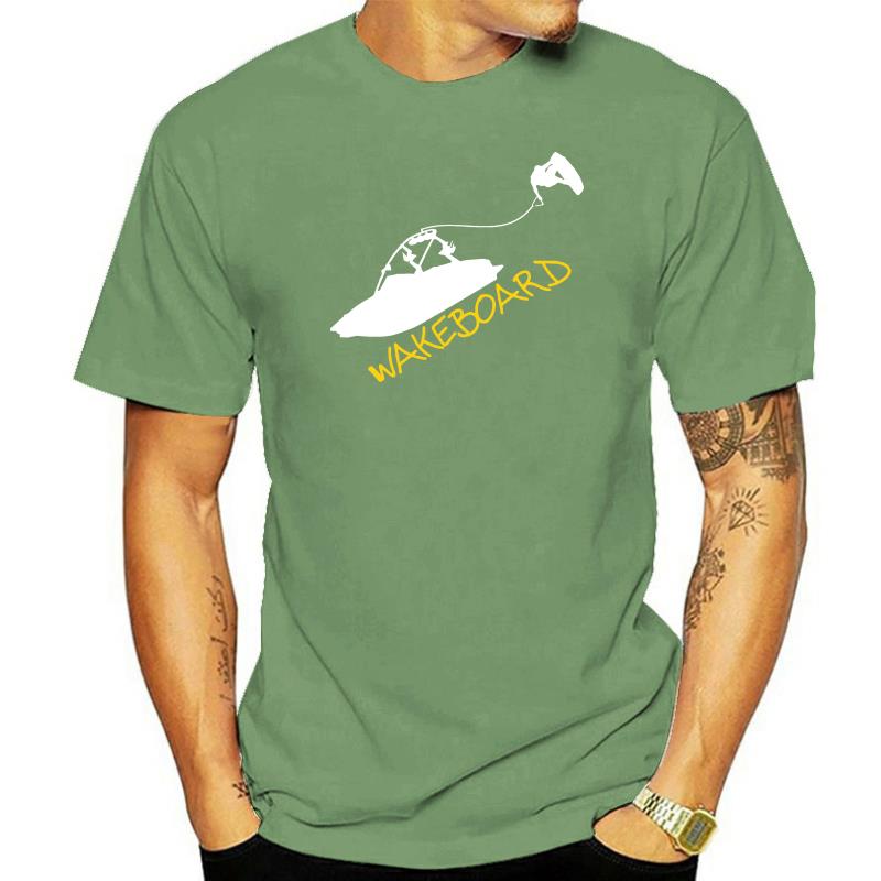 male tee-shirt fashion casual tops cotton T-shirt brand top WAKEBOARD T SHIRT WAKEBOARD SKATE BOAT wake surfing 4XL