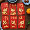 6pcs Gold Stamping 2026 New Year Red Envelope Paper Blessing Horse Year Money Envelope Traditional Money Packets Spring Festival
