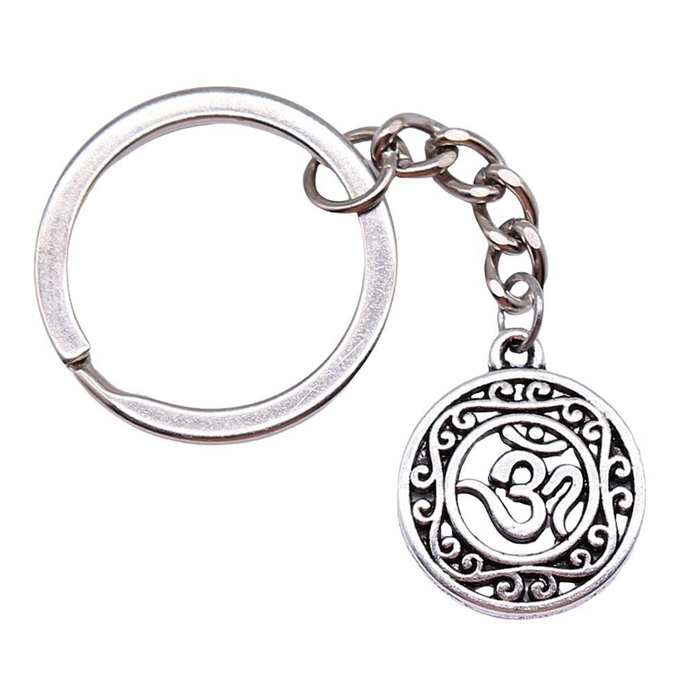 Metal Fittings Yoga Keychain Sport Theme Key Ring Souvenir 28mm
