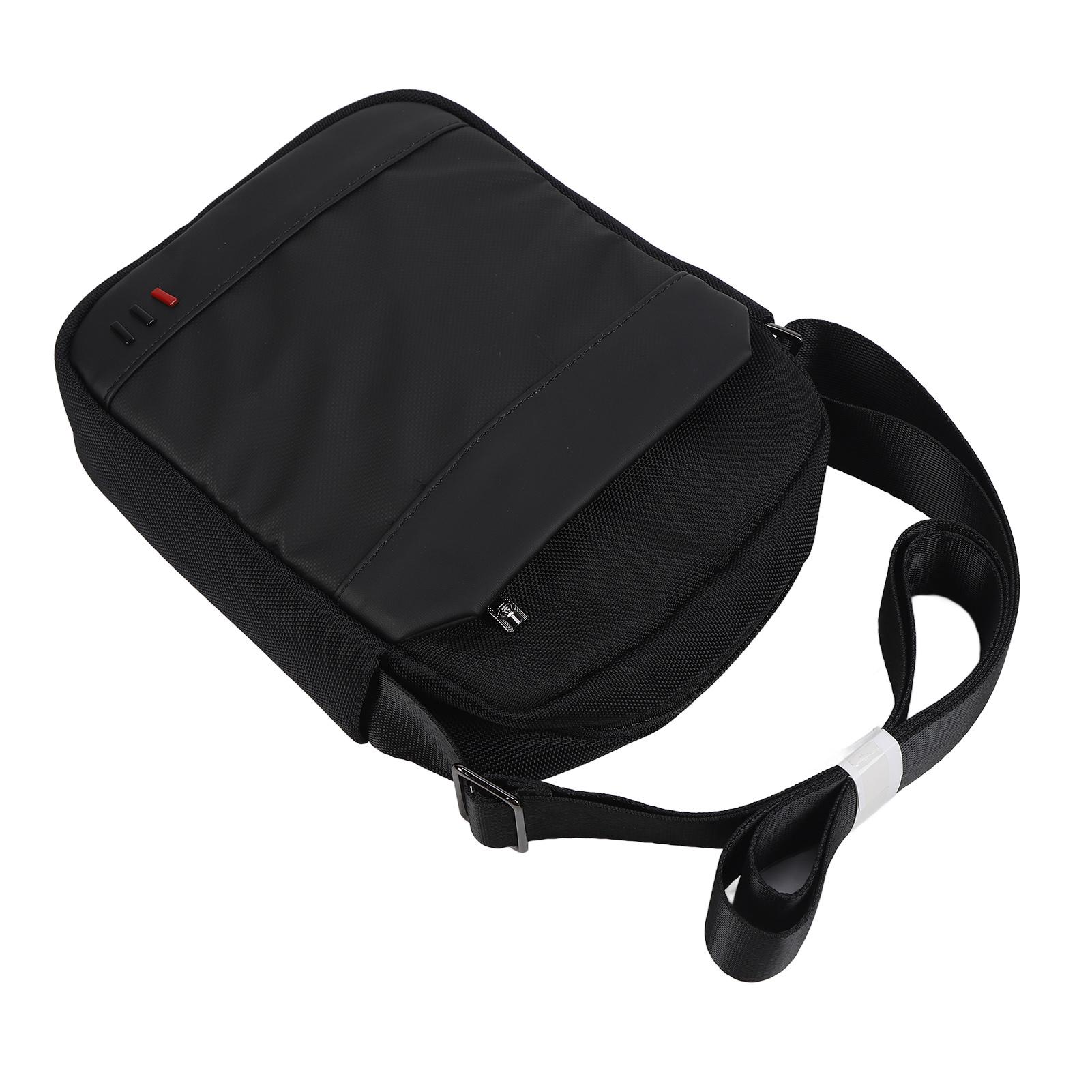 

Shoulder Bag Portable Waterproof Adjustable Black Messenger Bag for Men Business Situation Daily CommutingBlack чорний