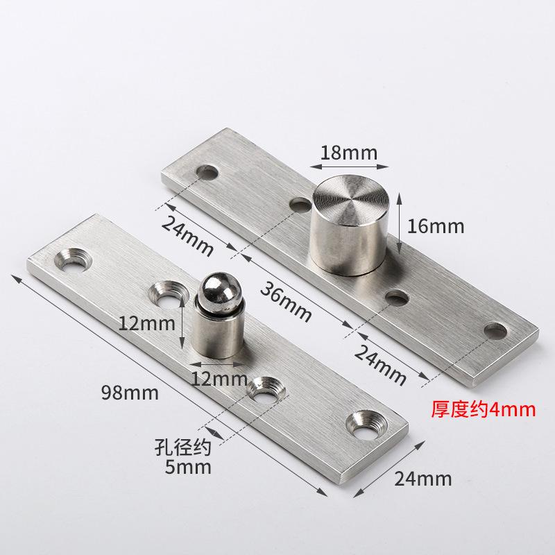 75Mm-150Mm Zawias Obrotowy do Drzwi Stal Nierdzewna Górny i Dolny Czop Lokalizacyjny Wytrzymały Obrót 360 Stopni Okucia