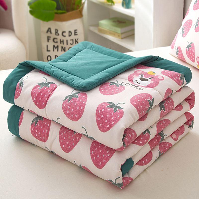Print Spring Summer Quilt Queen Mechanical Wash Comfortable Comforter Single Double Blanket Quilts for Children Adults