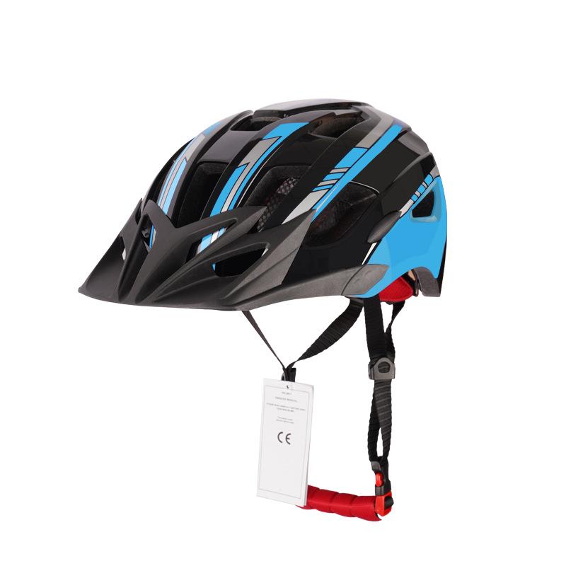 Mountain off-road bicycle integrated windbreaking peaked brim riding helmet