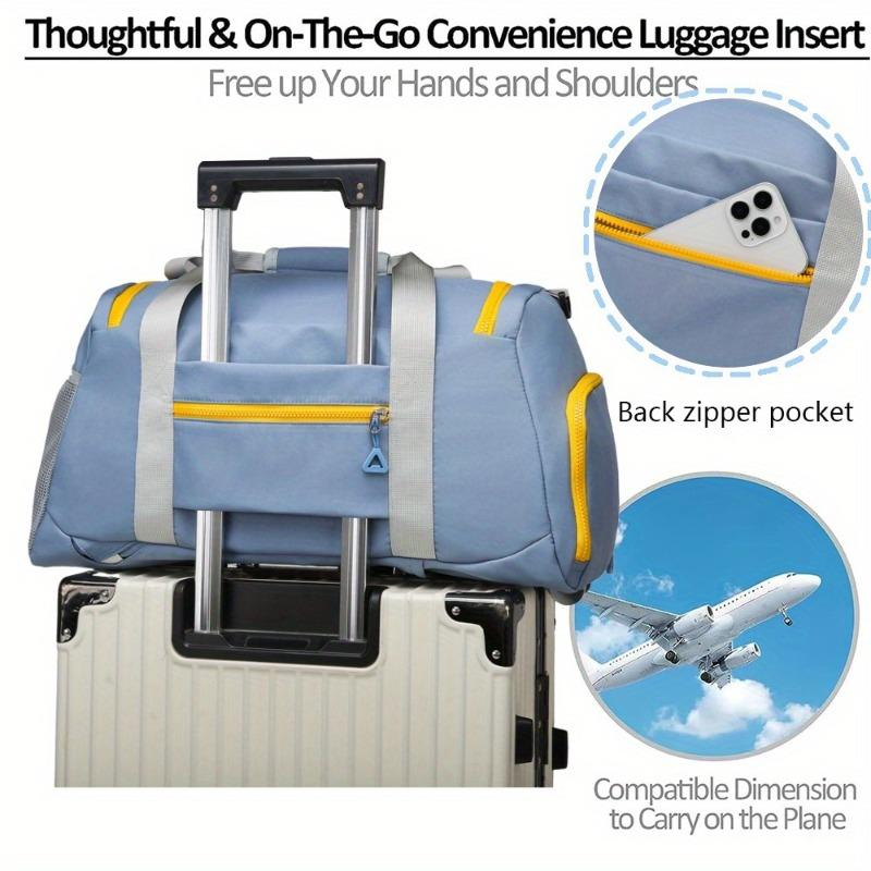 Large Capacity Nylon Travel Duffel Bag with Shoe Compartment & Wet/Dry Separation, Multi-Functional Sports Duffel for Men & Women