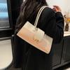 Spring New Temperament Armpit Bag Splicing Portable Women's Bag Fashion Lock Crocodile Pattern Shoulder Bag
