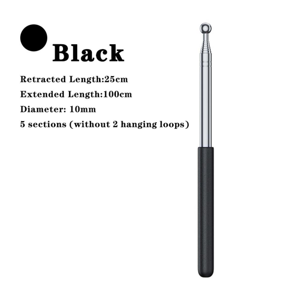 

1pc 1/1.2/1.6M Teaching Pointer Retractable Flag Display Pole Banner Pole Tour Guide Flag 1m Black