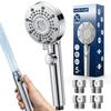 Shower Head Micro Nano Bubble90 Water SavingHigh Pressure5 Levels FlowMist Gently Cleans Pore Dirt Sebum Retains Heat Moisture Skin Hair Care