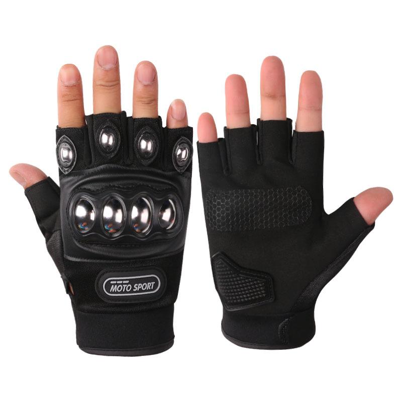 Motorcycle Riding Half-finger Gloves Men and Women Outdoor Anti-drop Sports Fitness Mountaineering Protection Long-finger Hard Shell Gloves