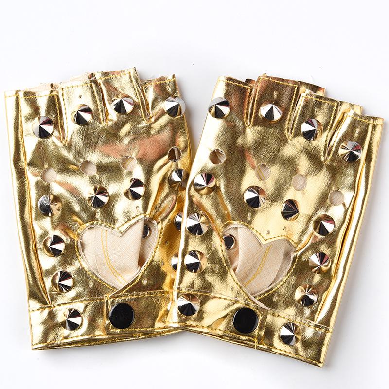 Women's Half-Finger Steel Pole Dance Gloves for Nightclub and Fashion Shows