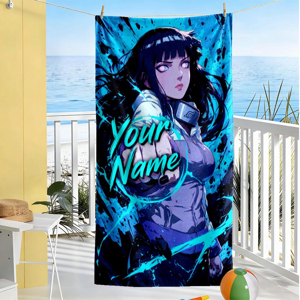 Naruto Character Customize Your Name Beach Towel Super Soft Microfiber Quickdry Fabric Perfect for Traveling Yoga Camping and Swimming