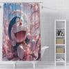 PO01 Lovely Cartoon D-Doraemons Shower Curtain Waterproof Polyester Fabric Bath Curtains Home Bathroom Decor Curtain With Hook
