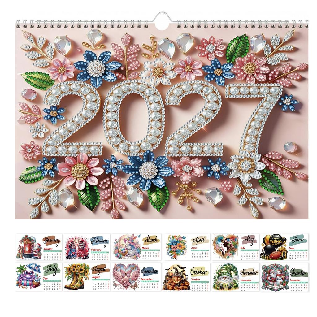 2027 Calendar, Seasonal Wall Calendar With, Creative Gift 21 17 Cm