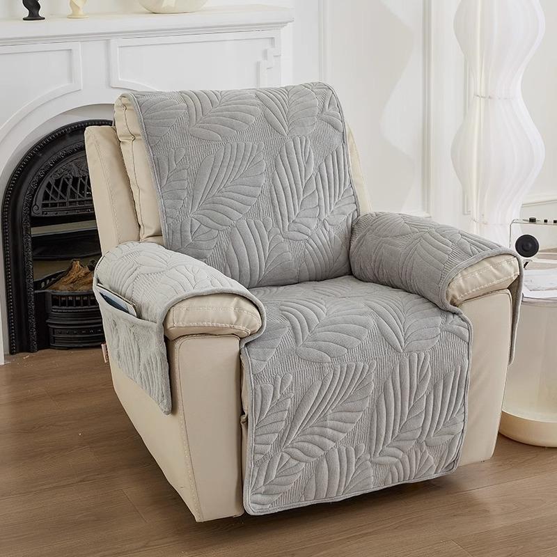 Plush Chivas Sofa Cushion Non-Slip Solid Color Universal CHEERS First Class Single Electric Sofa Cover