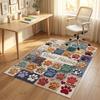 Dog Theme Crystal Velvet Rug Personalized Custom Name Text Soft Floor Mat Home Decor