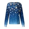 Dame fritidsjakke med langermet enkelt-breasted juletrykt beskyttelsesklær cardigan topp