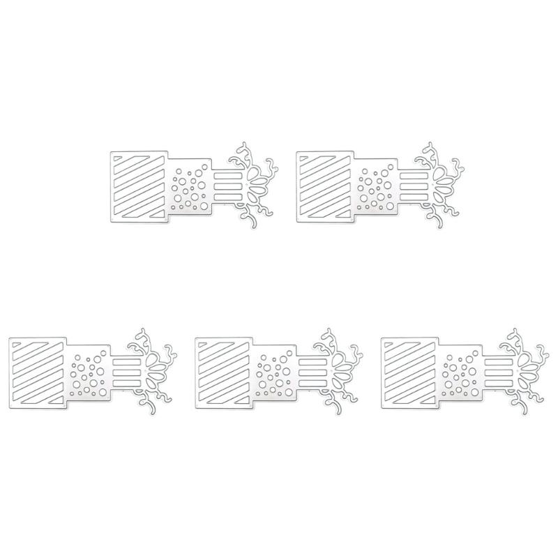 5 Pcs Christmas Tree Cutting Dies Embossings Stencils Christmas Metal Die Cuts for DIY Scrapbooking Card Decoration