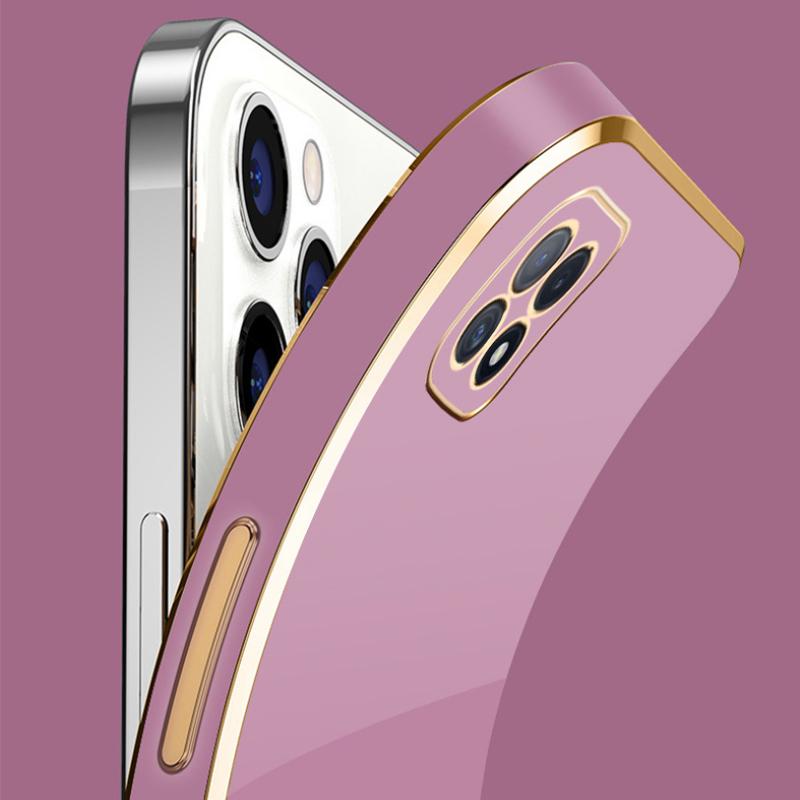 Für OPPO A73 5G Hülle Luxus Quadratische Beschichtung OPPO A73 5G Handyhülle Stoßfest Silikon Rückseite Abdeckung Fundas