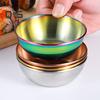 Seasoning Dish Round Rust-proof Stainless Steel Household Small Metal Sauce Plate