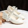 New Girls' High Heel Princess Shoes,Spring New Arrival, Flat Shoes for Middle and Older Toddlers' Performances,Little Girls' Performance Crystal Shoes