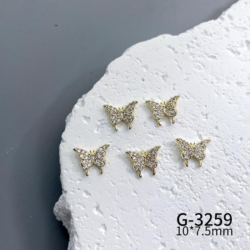 Lux Zircon Bowknot Nail Art Jewelry - Sparkling French Niche Design