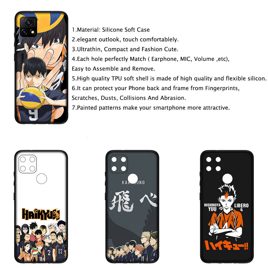 for Motorola Moto Edge 70 60 50 G54 G86 Samsung Galaxy S25 iPhone 17 16 15 Xiaomi Redmi Note 14 Pro Max Phone Case Comics Hinata Shoyo Haikyuu Cover