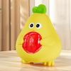 Pet Toy Molar Teeth Guard Soft Tough Chew Toy Cartoon Fruit Animal Design Bite-Resistant Tooth Cleaner Dog Toy with Built-in Sound