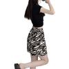 Women's Plus Size Ice Silk Print Shorts - Breathable, Quick-Drying, Slimming, and Versatile