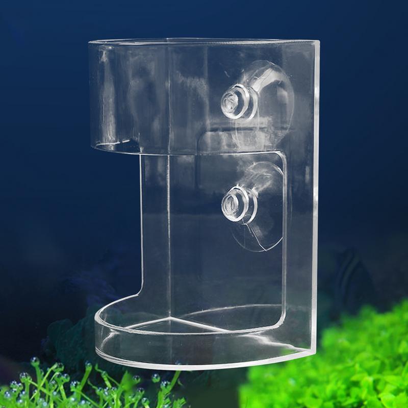 Aquarium Suction Cup Feeder Transparent Strong Adsorption Large-Capacity Feeding Dish for Fish Tank Shrimp Feeder Supplies